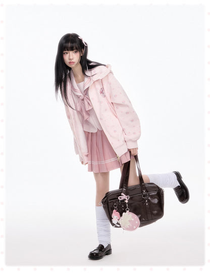 “Daisy Daydream” Pink Floral Oversized Hoodie
