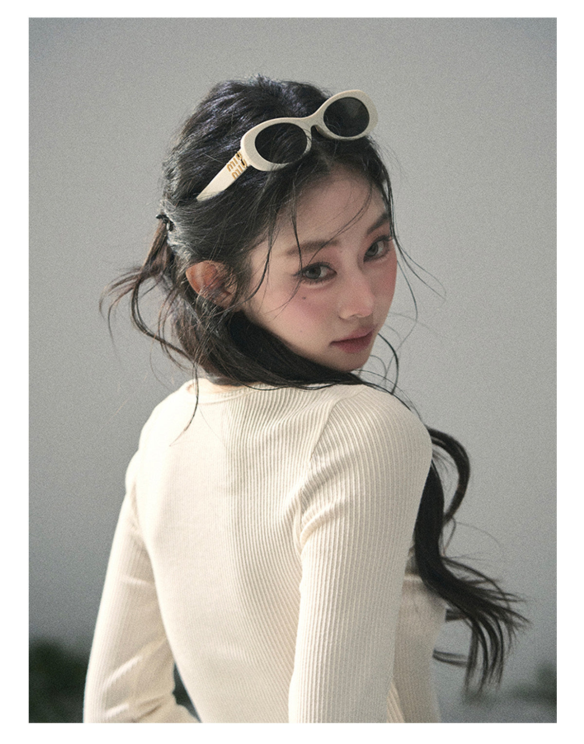 “Day & Night” Milk Apricot Lace Knit Top