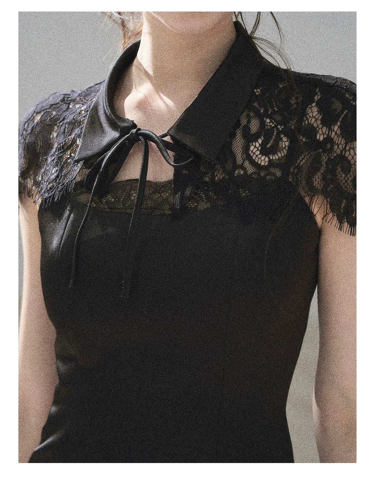 "Moonlit Rose Sonata" Tranquil Black Lace Mini Dress & Cape Set
