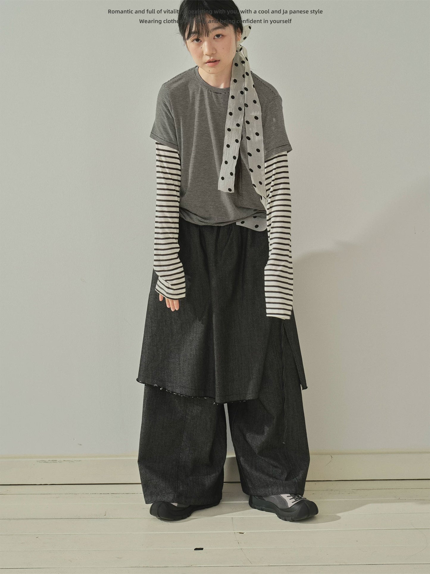 "Archive Fade" Dark Indigo Layered Wide Leg Jeans