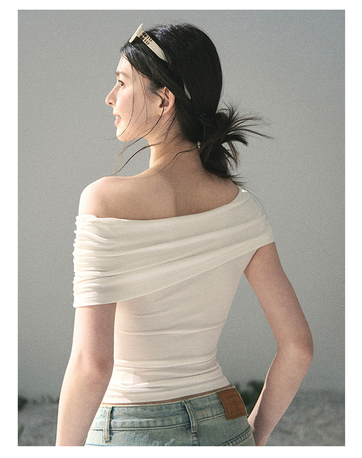 “Cicada Summer” Pure White Lace Cutout Top