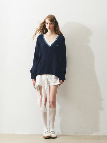 "自由的午后" Afternoon Ease Knit & Slip Dress Set