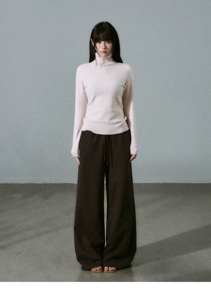 LOST FOREST - Stretch High-Neck Base-Layer Top (Apricot / Black / Dusty Pink / Deep Brown)