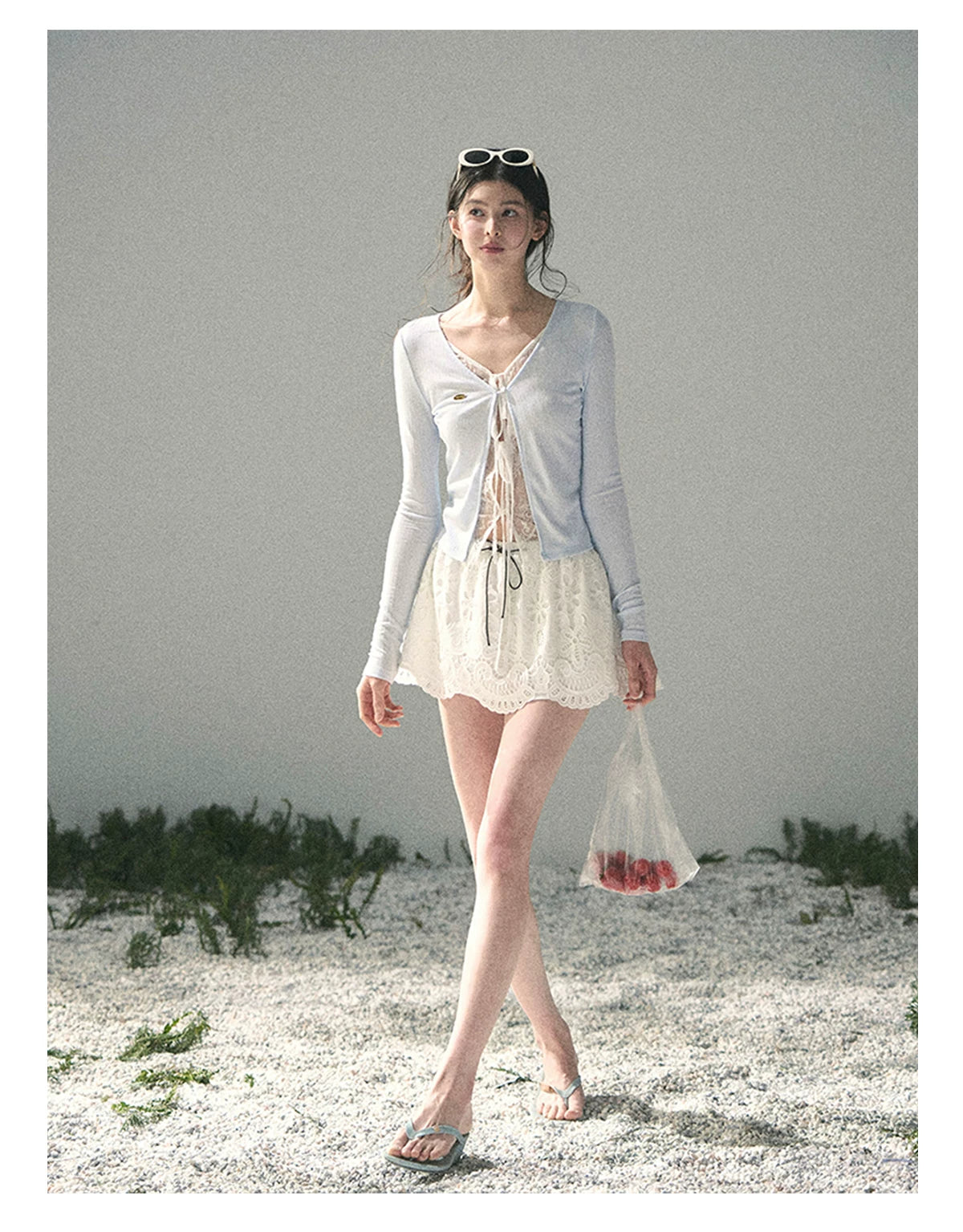 “Dreams Between Seams” Baby Blue Layered Lace Top