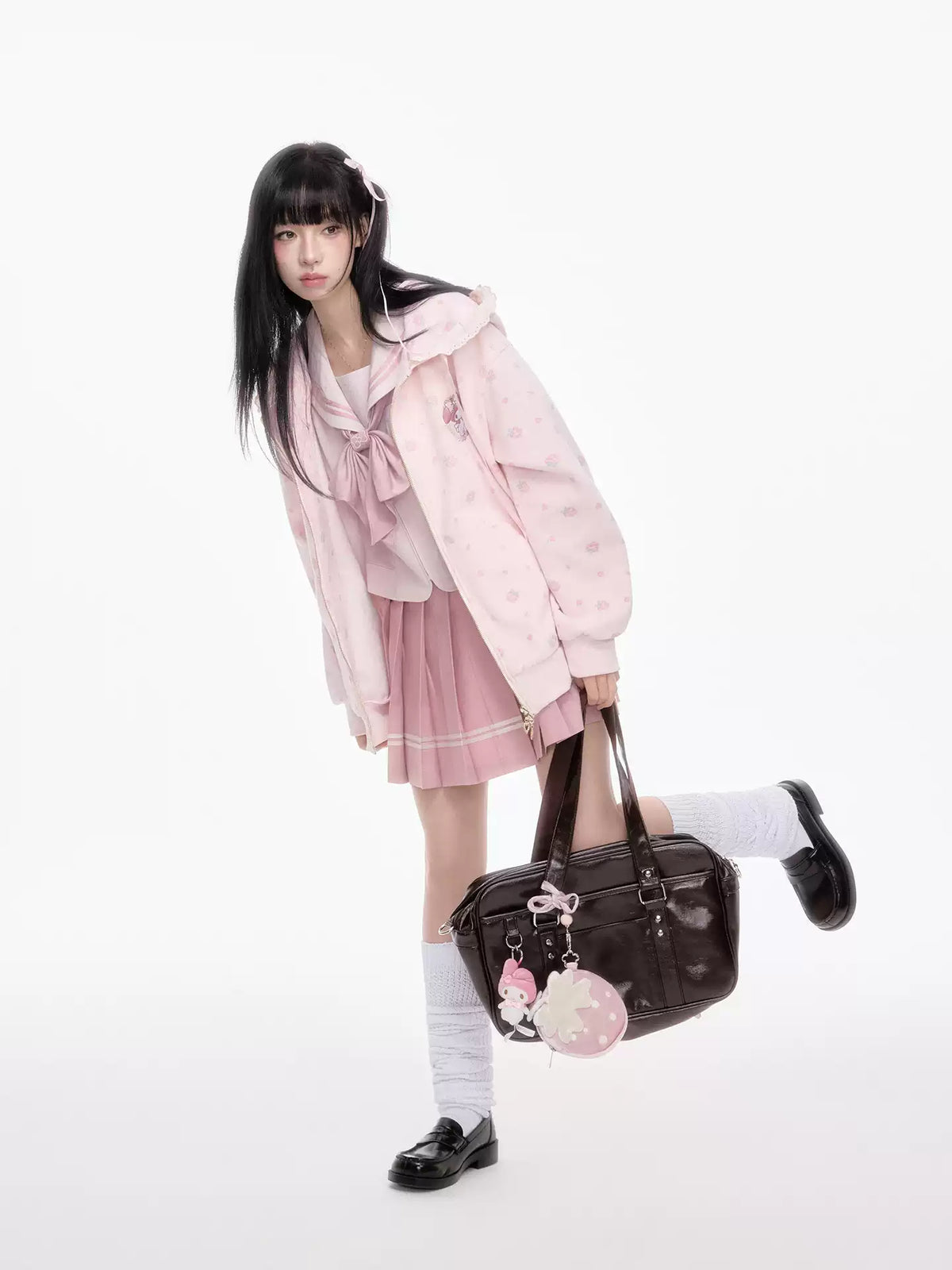 “Daisy Daydream” Pink Floral Oversized Hoodie