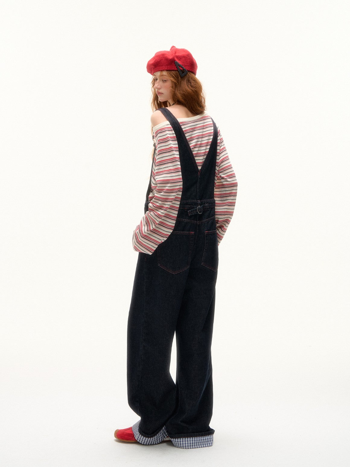 ASGONY - Vintage Wide-Leg Denim Overalls