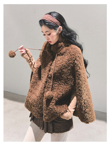 少也眼 “Dusk Warmth" Oversized Sherpa Jacket