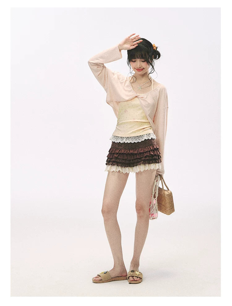 "Layer Cake" Chocolate Brown Lace Ruffle Bloomers