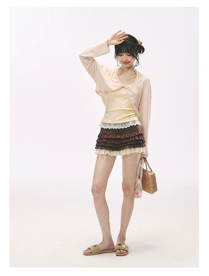 "Layer Cake" Chocolate Brown Lace Ruffle Bloomers