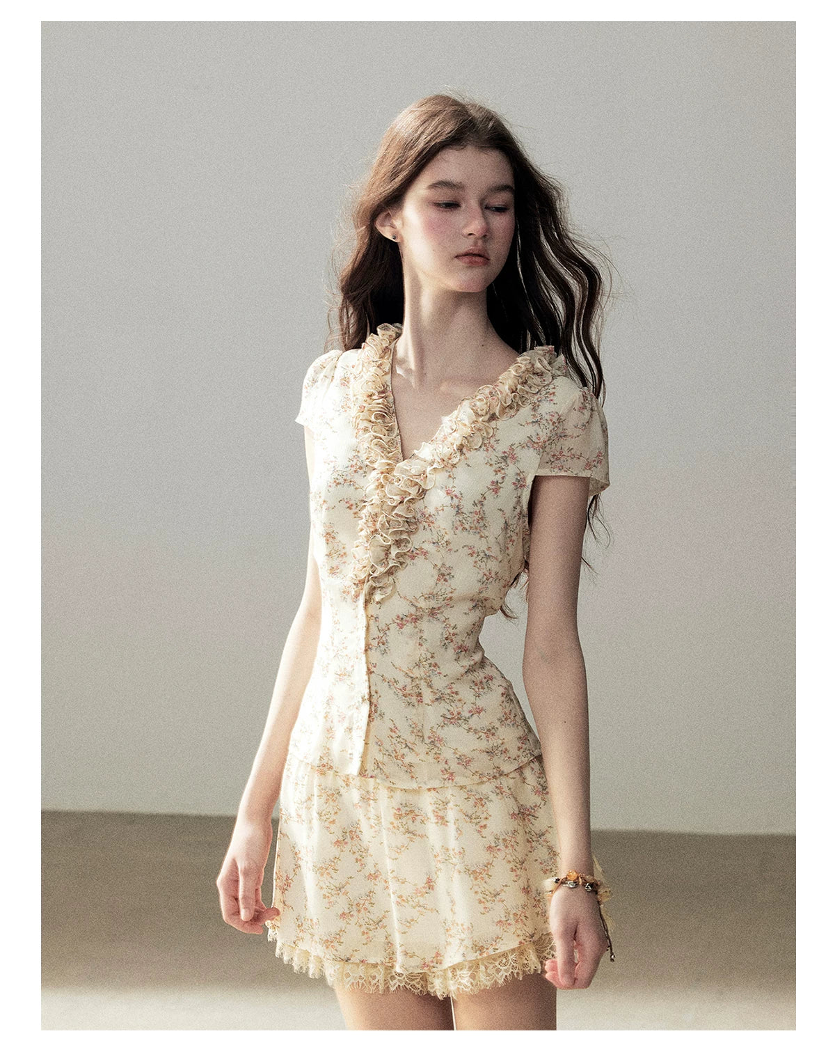 "Daisies in Your Arms" Soft Goose Yellow Chiffon Set