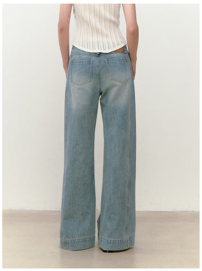 VIAPITTI - Firework Rhinestone Double-Waistband Jeans