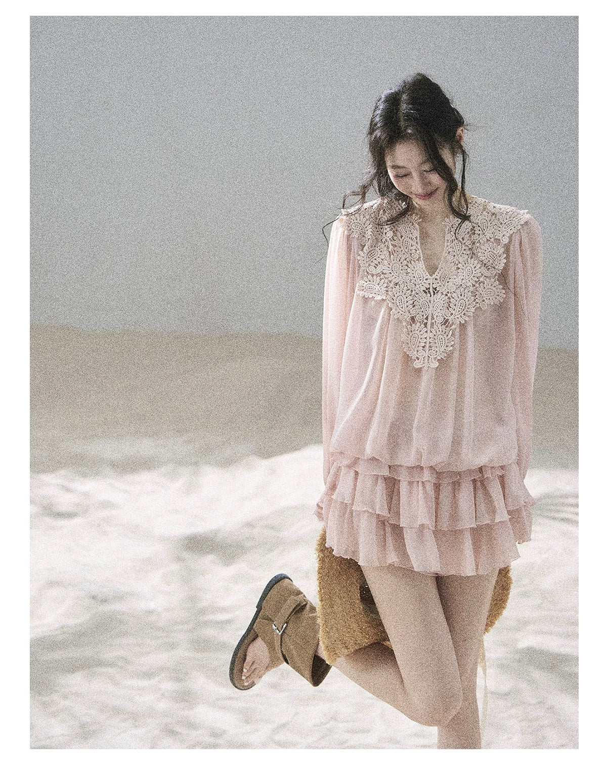 "Flowers on the Breeze" Blush Pink Top & Mini Skirt Two-Piece Set