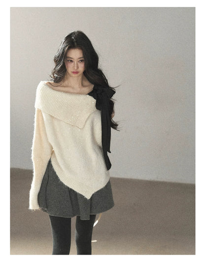 AOMALM - "Winter Traces" Dark Heather Gray Pleated A-Line Mini Skirt