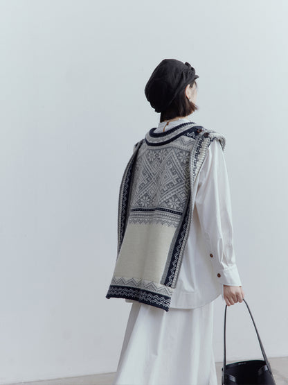 FUSSED Strange Circus Fair Isle Wool Vest FOF-25SS163