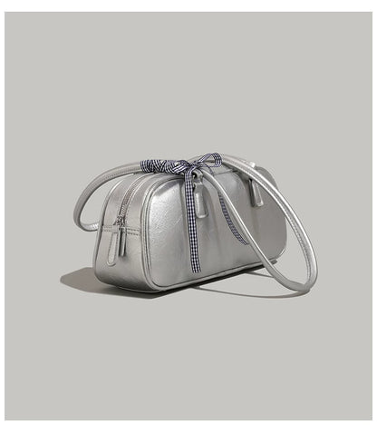 "Silver Siren" Shoulder Bag (Silver / Black / White / Pale Yellow)