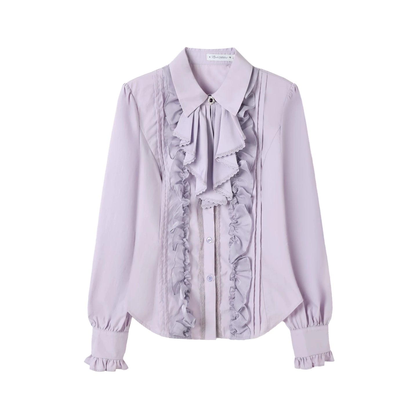 "Royal Lavender" Victorian Layered Collection (Ruffle Shirt / High-Waist Skirt / Mesh Overlay Skirt)
