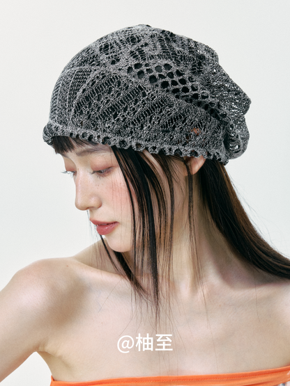 Open-Knit Mesh Beanie – Lightweight Breathable Slouchy Hat