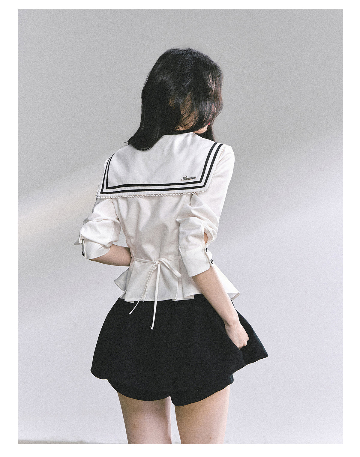 少也眼 "Mary Jane Academy" French Lace Sailor Blouse 7685464