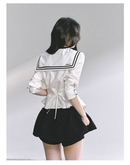 少也眼 "Mary Jane Academy" French Lace Sailor Blouse 7685464