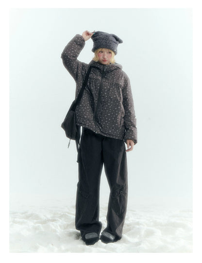 Horridale - Charcoal Gray Washed Cargo Barrel Leg Pants
