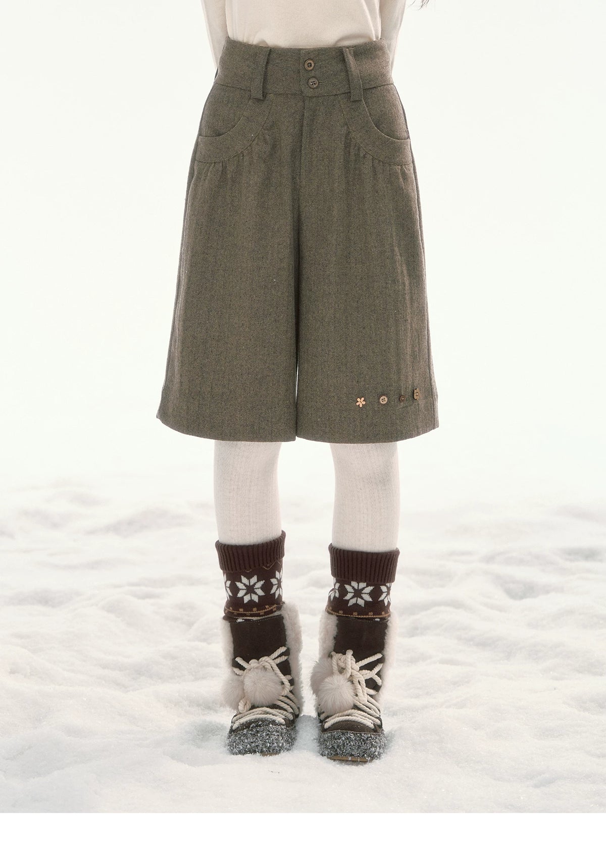 CANSTORE - [FREE GIFT] Frostflower Fair Isle Knit Leg Warmers