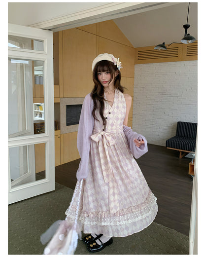 “Lavender Mist Sonata” Taro Purple Lace Slip Dress