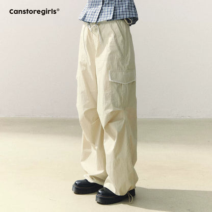"Pink Haze Stroll" Sweet Utility Wide-Leg Cargo Pants LL2026061
