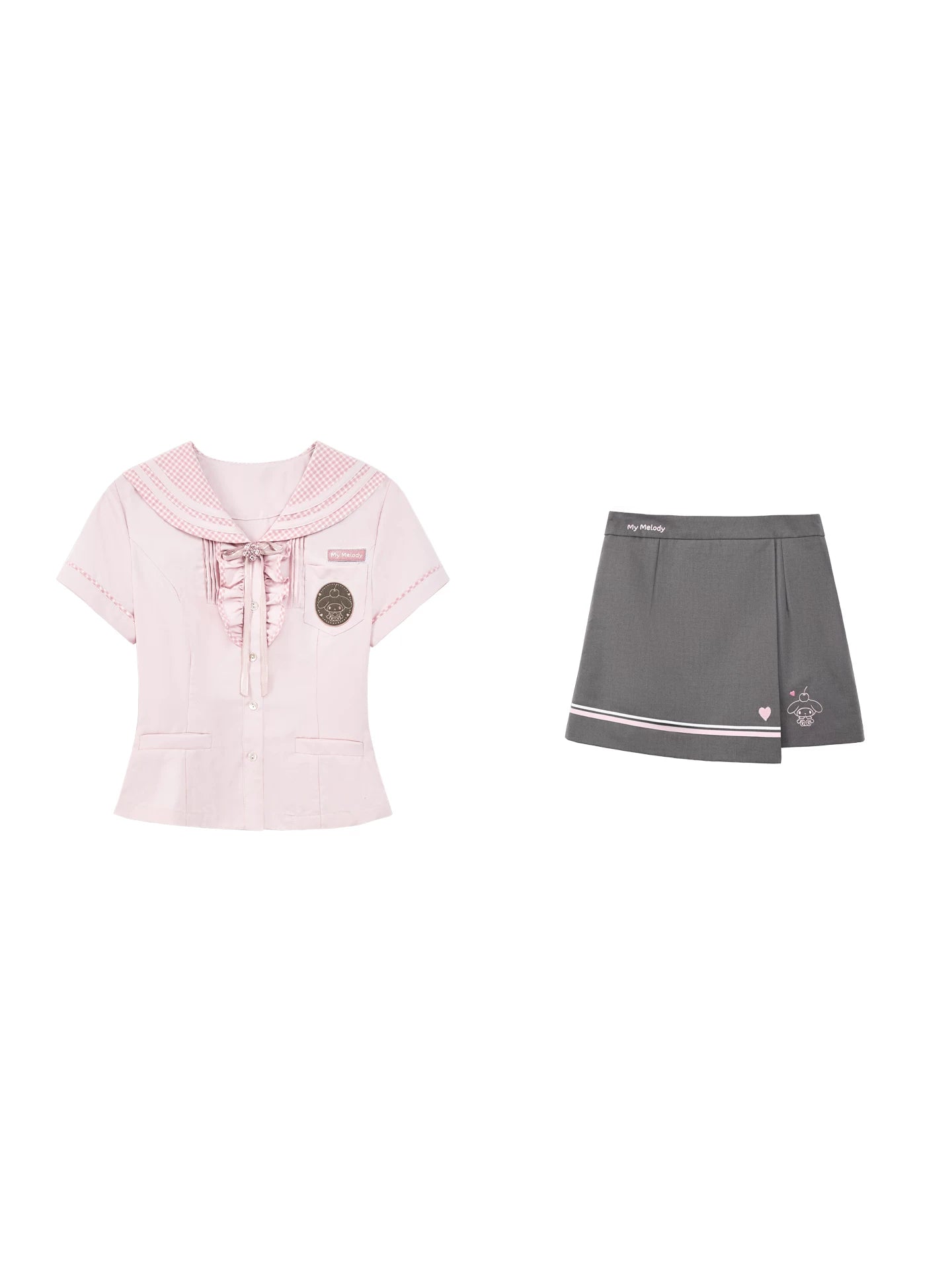"Macaron Melody" Sailor Collar Set