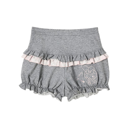 KYOUKO - My Melody Misty Pink Polka Dot Jacket, Gray Bloomers and Pink Lace Skirt Set