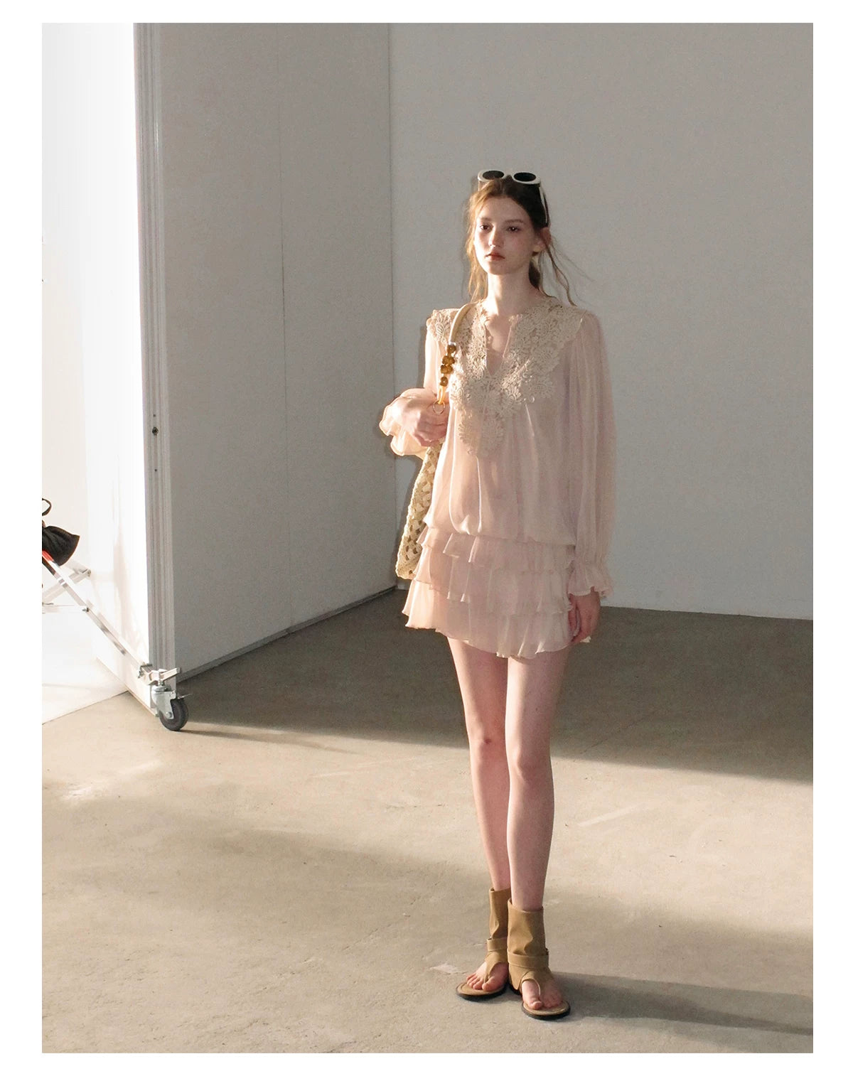 "Flowers on the Breeze" Blush Pink Top & Mini Skirt Two-Piece Set