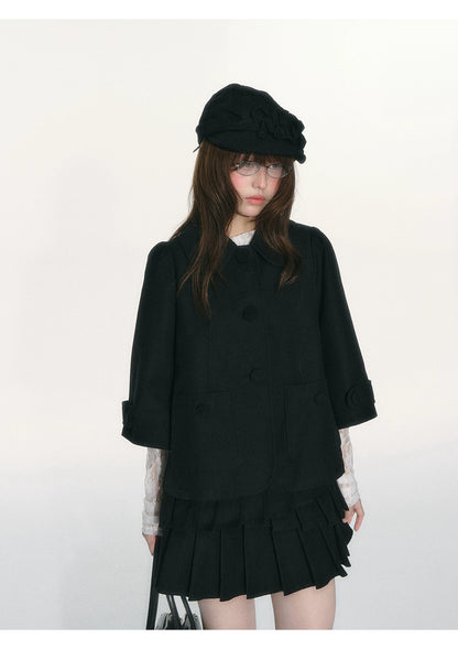 JOVYLLE - Black Preppy Blazer & Skirt Set