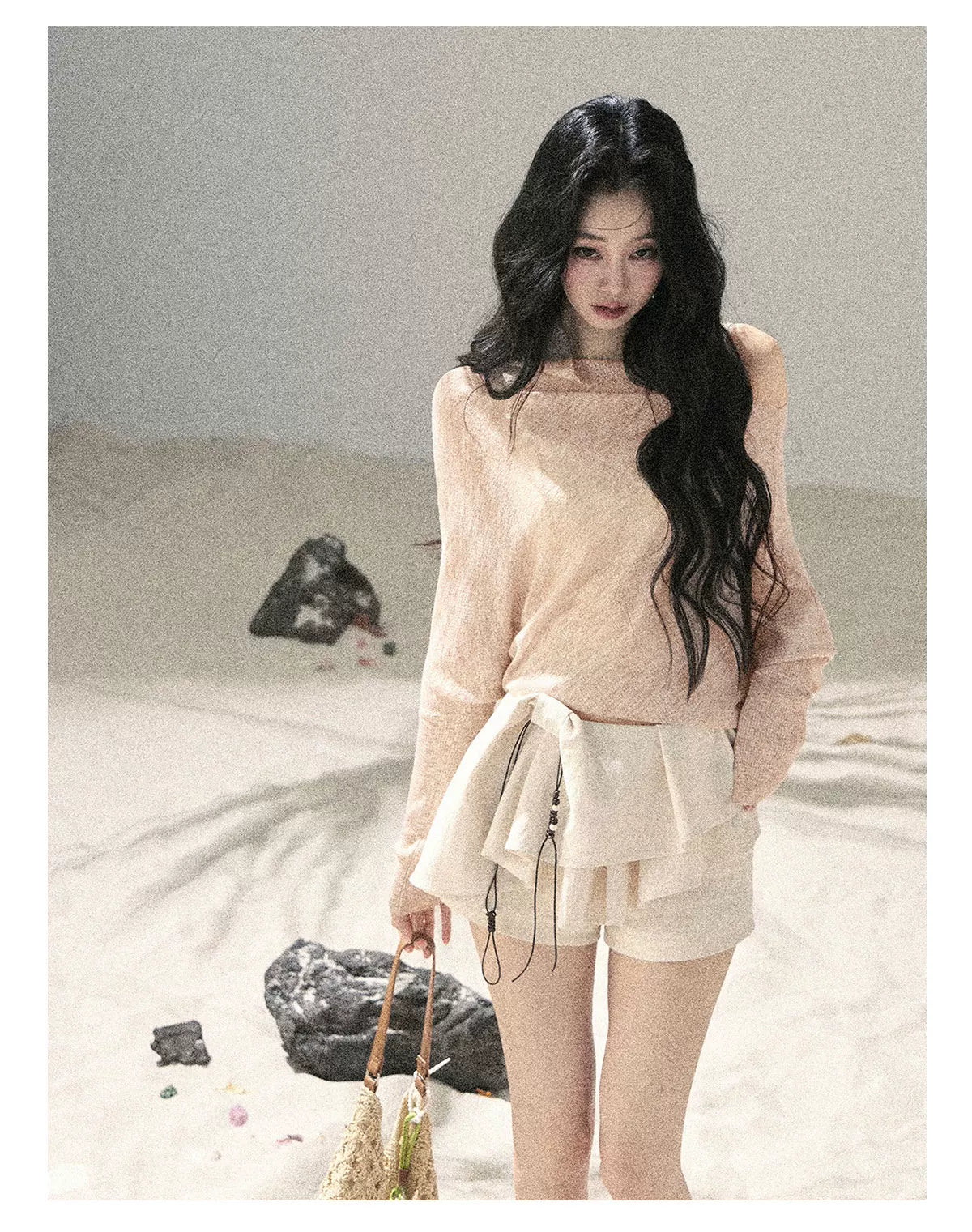 "Layered Petals in Motion" Dutch Cream Ruffle Skort 5324853
