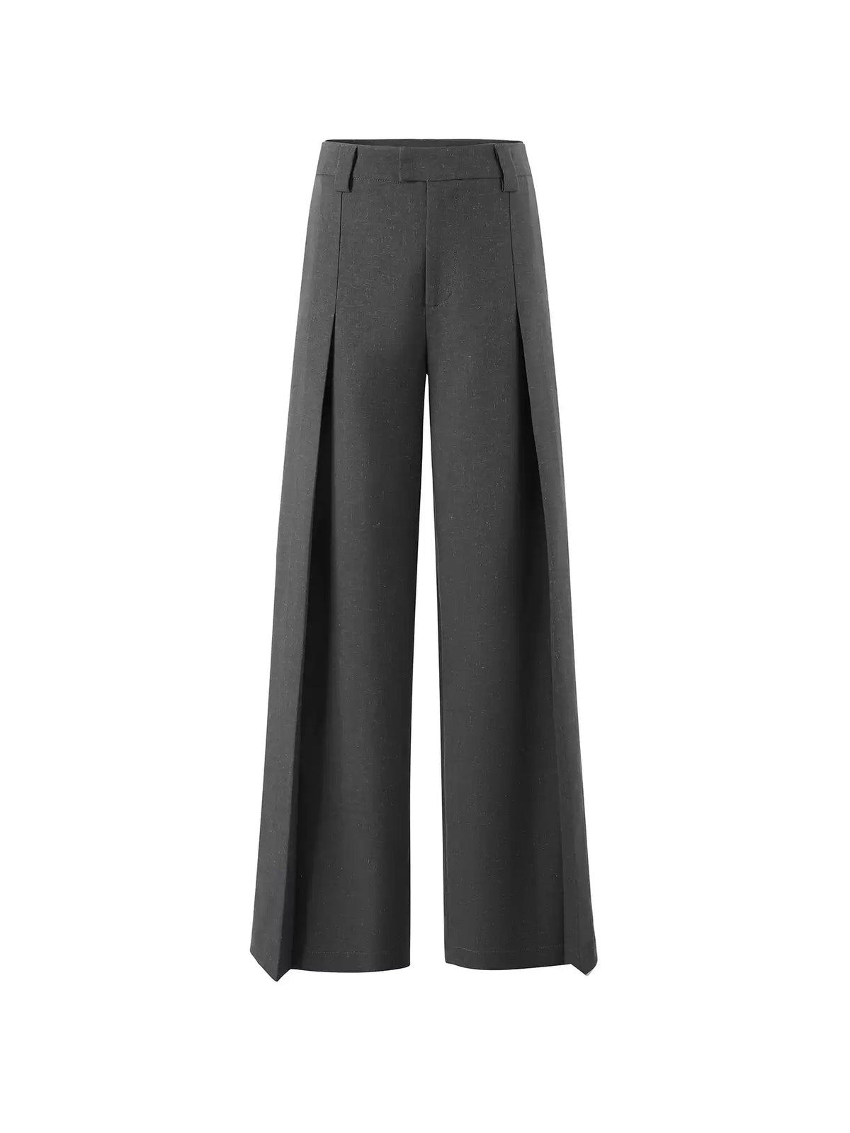 JN's DESIGN - Dark Gray Wide-Leg Tailored Trousers