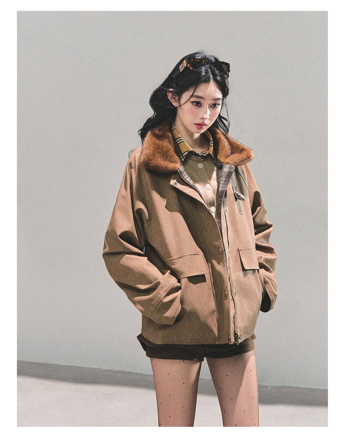 少也眼 "Twilight in Weightlessness" Coffee Brown Reversible Jacket 5463836483