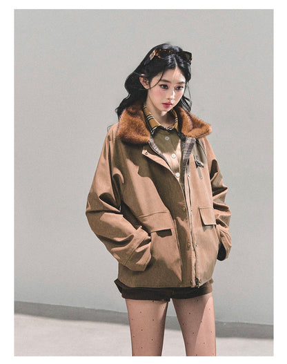 少也眼 "Twilight in Weightlessness" Coffee Brown Reversible Jacket 5463836483