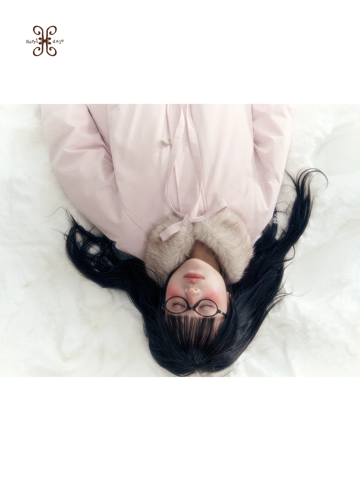 Horridale - Blue Bud-Shaped Faux Fur Collar Parka Down Jacket