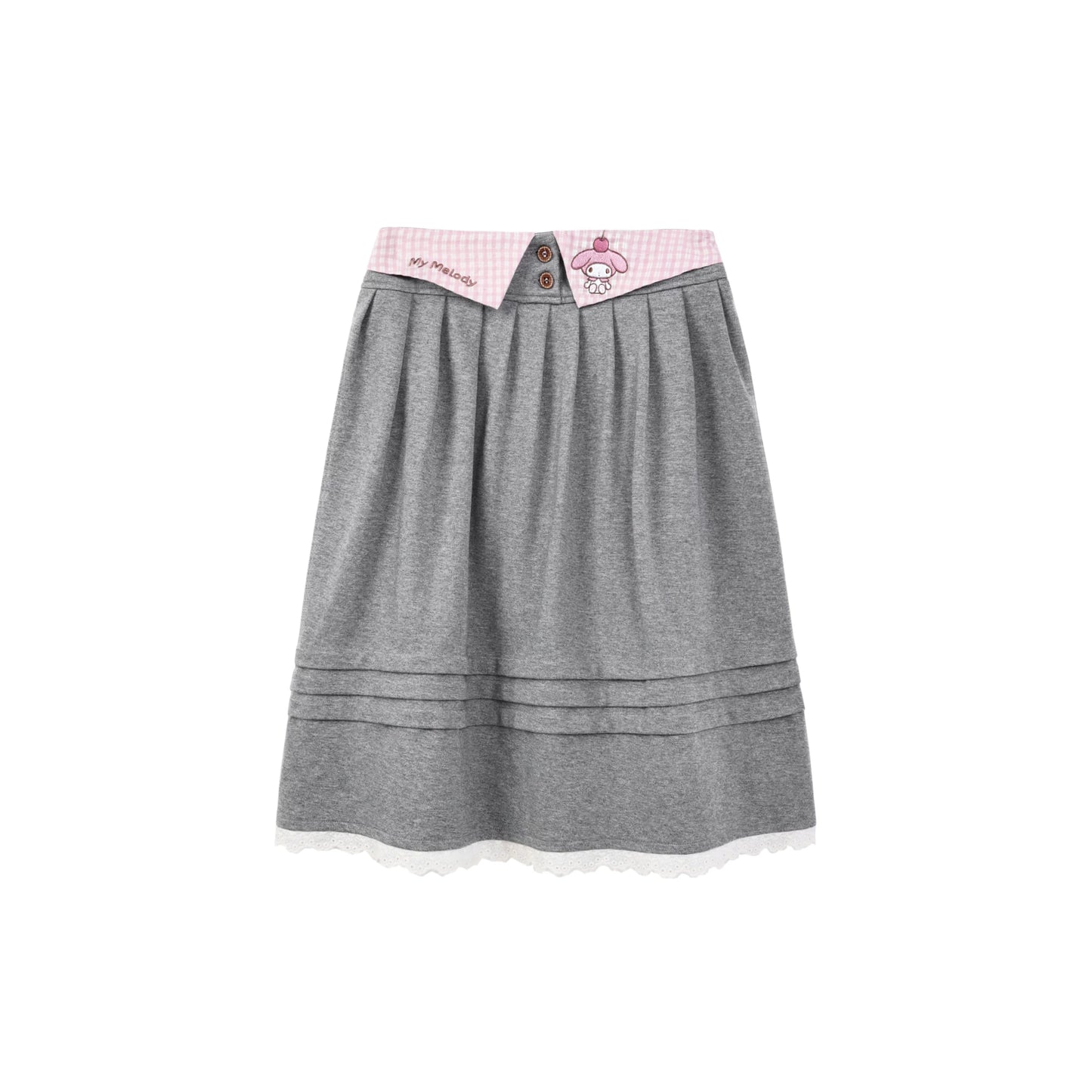 "Sweet Melody" Pink Casual Collection (Polka Dot Puff Sleeve Tee / Pleated Skirt / Bubble Skirt)