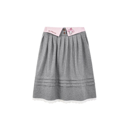 "Sweet Melody" Pink Casual Collection (Polka Dot Puff Sleeve Tee / Pleated Skirt / Bubble Skirt)