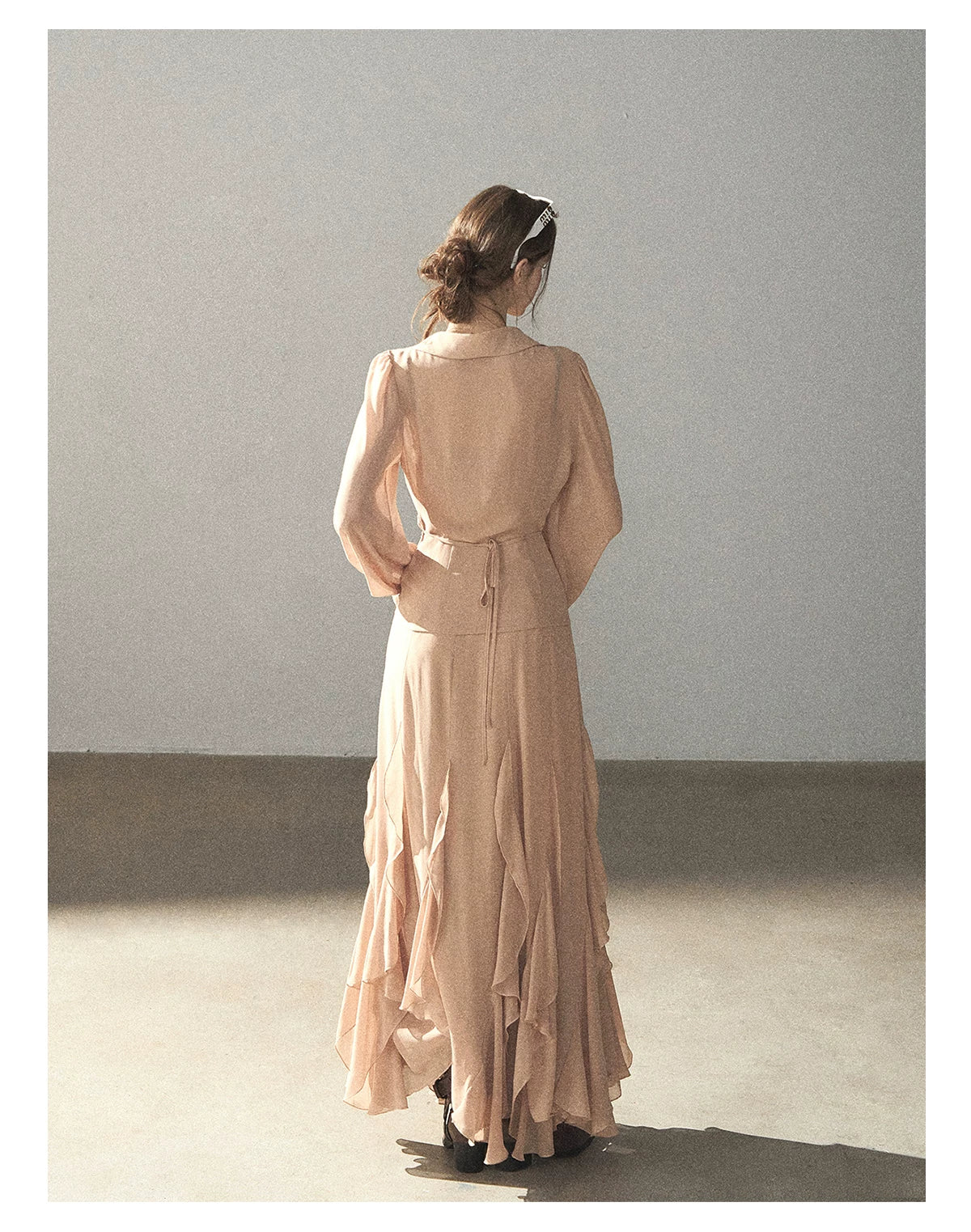 AOMALM - "The Next Fallen Leaf" Cinnamon Pink 2-Piece Set (Shirt / Cami Dress)