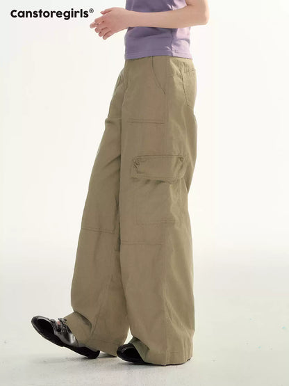 Relaxed Utility Wide-Leg Cargo Pants LL2026102