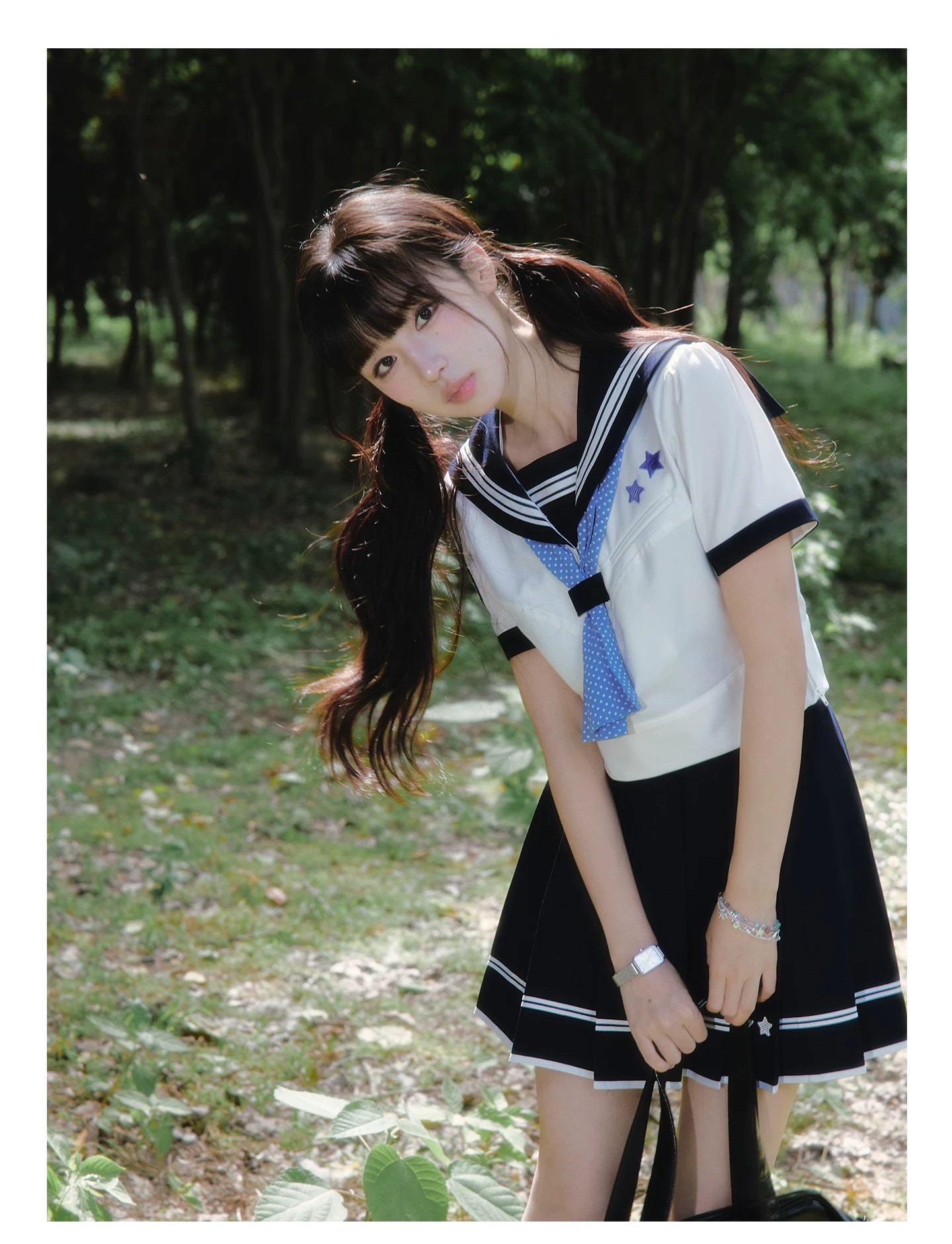 "Evening Star" Classic Sailor Uniform Collection (Sailor Blouse / Pleated Mini Skirt / Pleated Midi Skirt / Sailor Scarf)