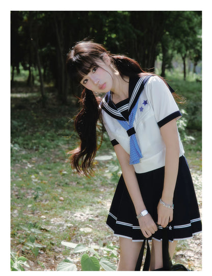 "Evening Star" Classic Sailor Uniform Collection (Sailor Blouse / Pleated Mini Skirt / Pleated Midi Skirt / Sailor Scarf)