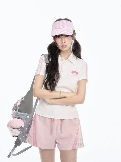 "Pink Ocean Dream" Summer Campus Collection (Shirt/ Shorts/ Skirt/ Jacket)