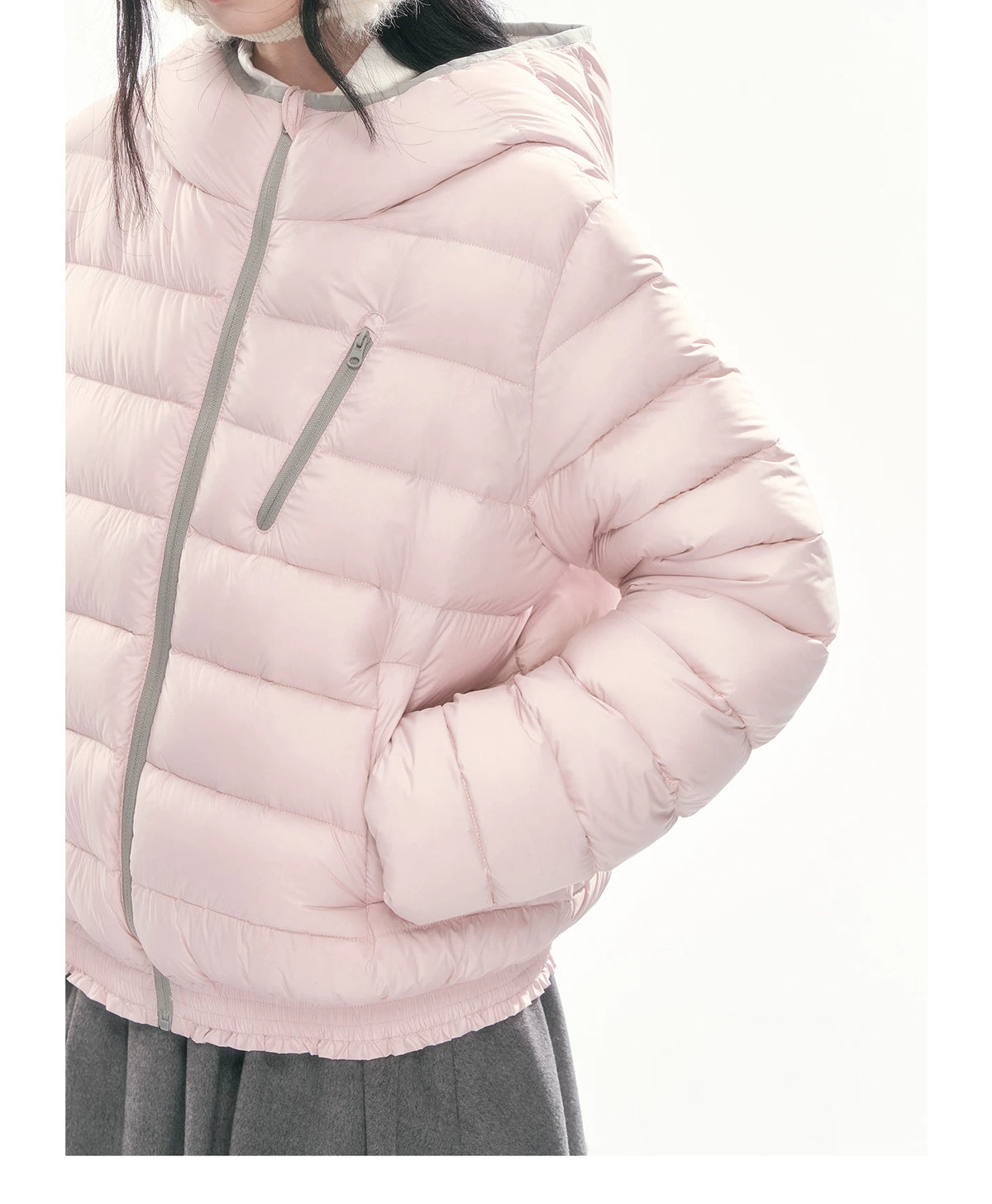 CAN - "Twilight Snow" Hooded 90% White Duck Down Puffer Jacket (Hibiscus Purple / Baby Pink / Water Blue)