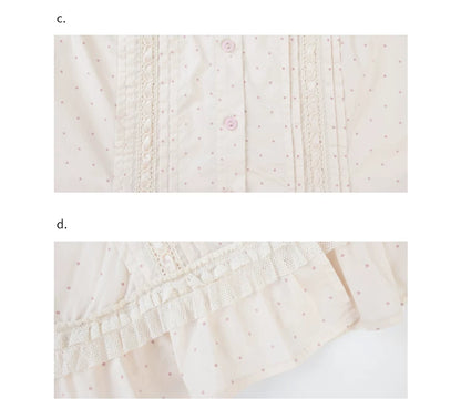 Vintage Japanese-Style Detachable 2-Way Pinafore Dress & Blouse Set