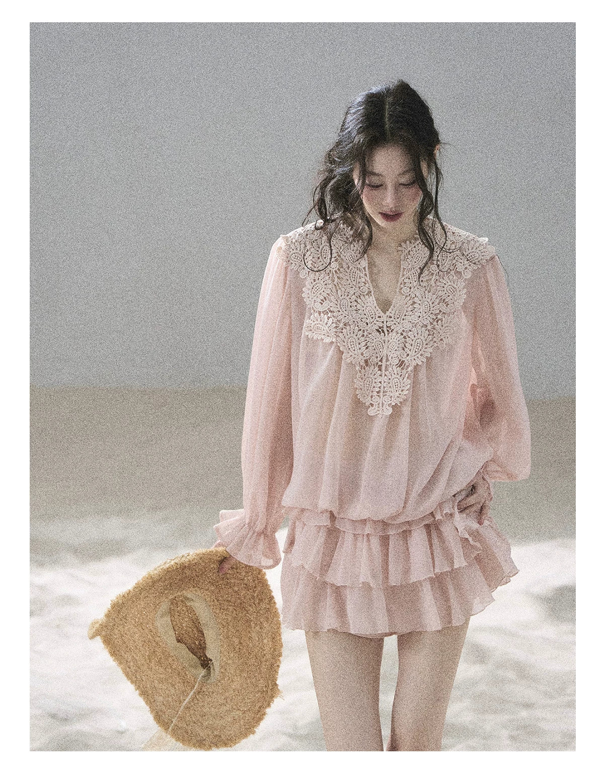 "Flowers on the Breeze" Blush Pink Top & Mini Skirt Two-Piece Set