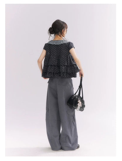 “Pear Shape Genius” Dusty Mauve Washed Cotton Cargo Pants