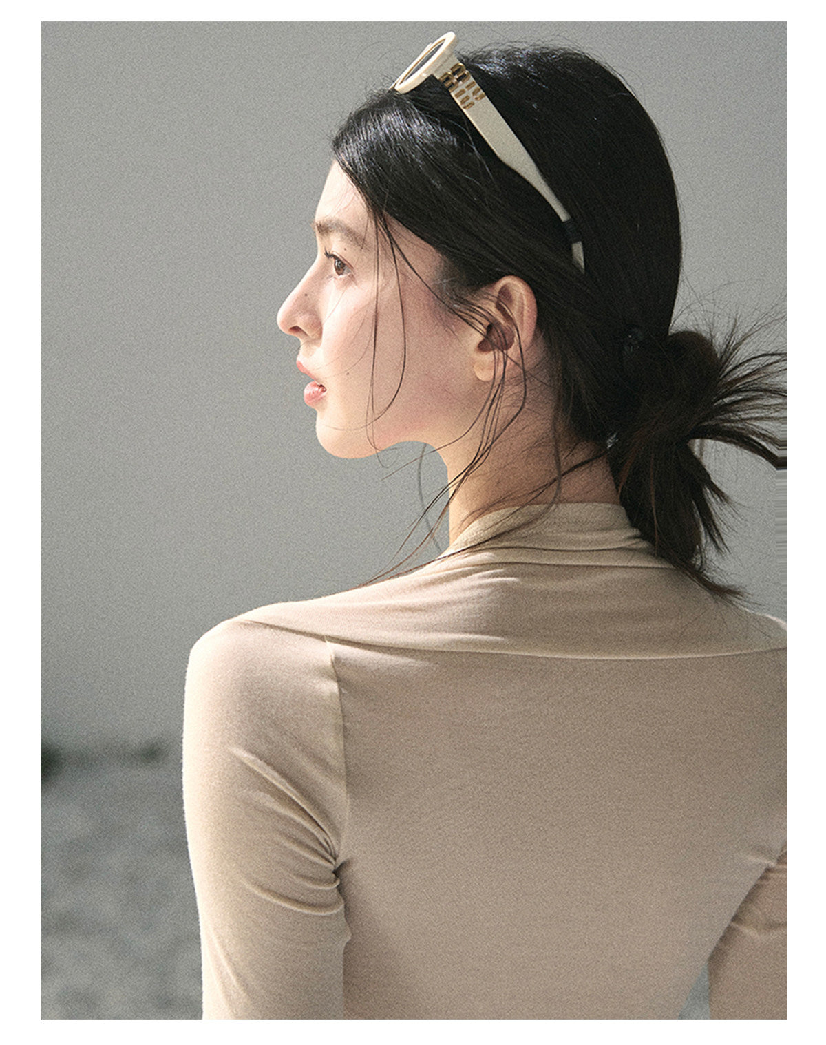 “Soft Evening Breeze” Milk Tea Layered Halter Top