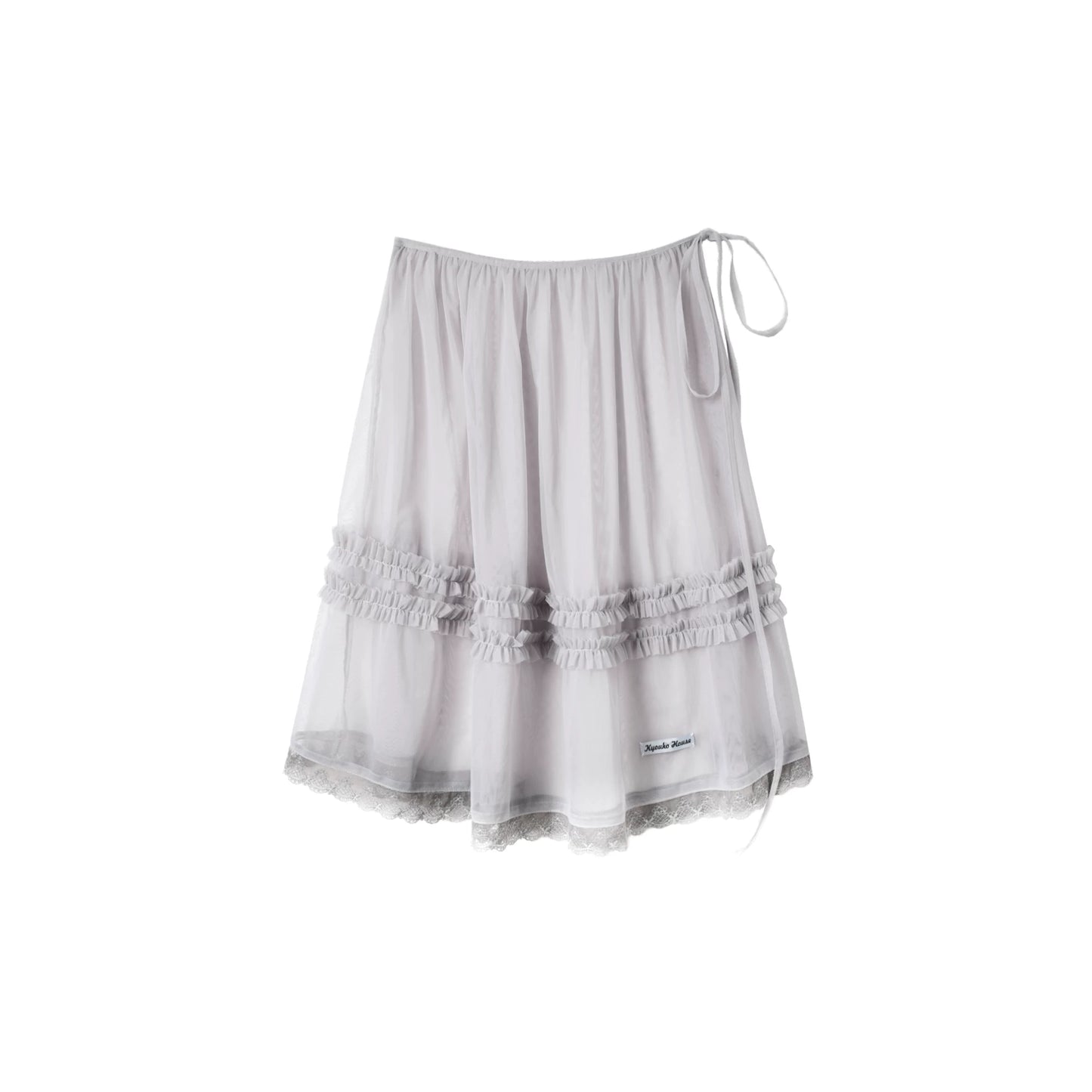 "Sage Whisper" Ethereal Layered Collection (Sailor Knit Sweater / Pleated Midi Skirt / Mesh Overlay Skirt)