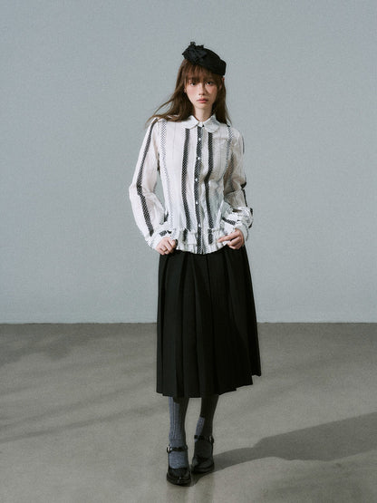 LOST FOREST - White Polka Dot Shirt